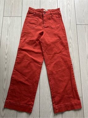 Marine Layer Women's Wide-Leg Pants in Rust Size 2